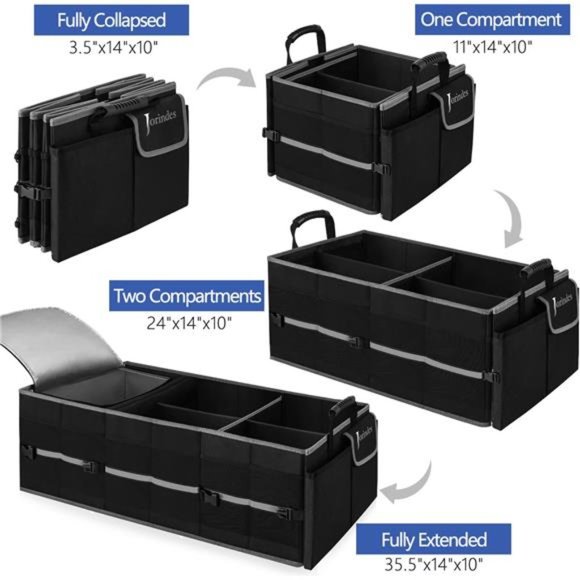 Trunk Organizer With Built-In Insulated Leak Proof Cooler Bag,Collapsible Cargo - Picture 5 of 7